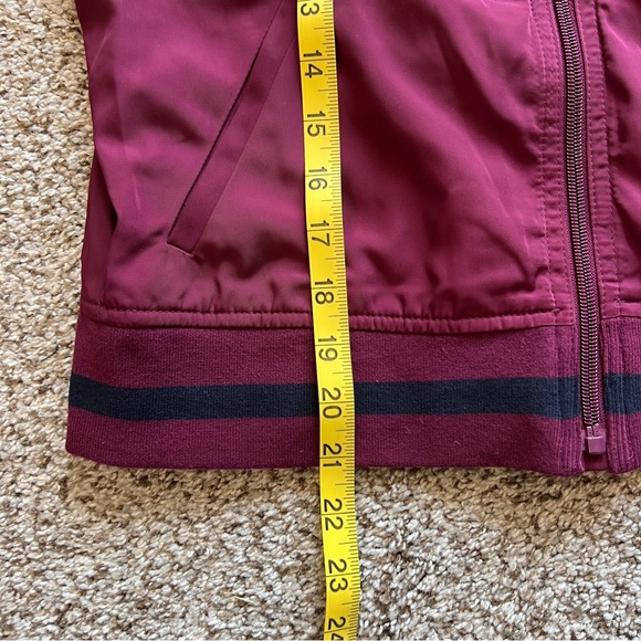 GAP burgundy and navy zip up varsity style jacket - Picture 9 of 10